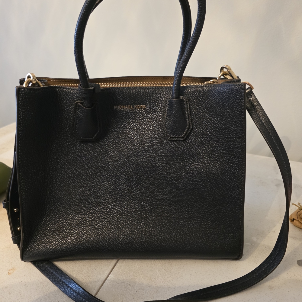 Michael Kors Dark Navy Leather Tote Bag